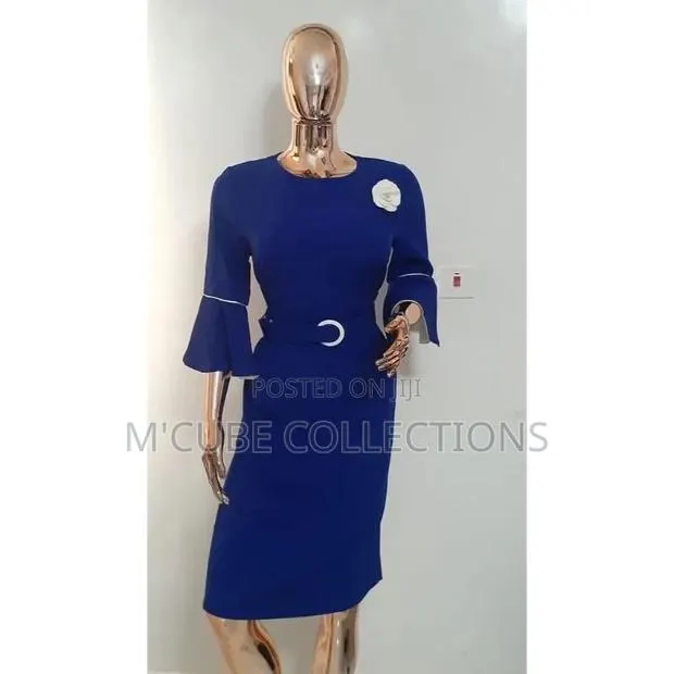 Royal Bell-Sleeve Belted Dress · Photo 1