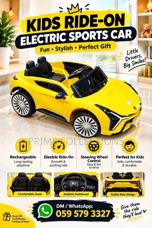 Kids Ride-on Electric Sports Car – Rechargeable Toy Car · Photo 1