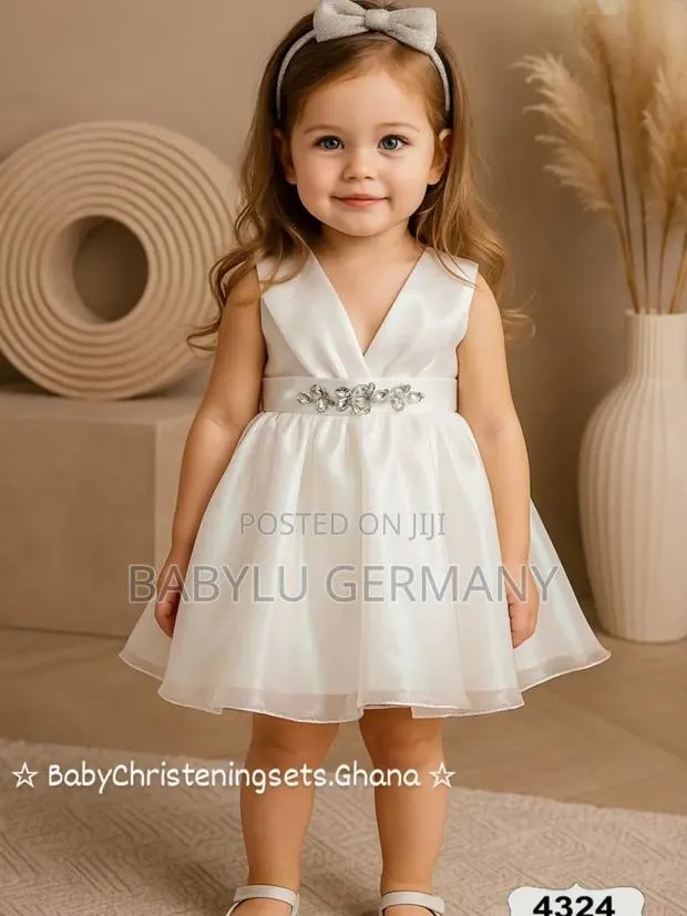 Premium White Baby Christening Dress Set Newborn to 9 Months · Photo 1
