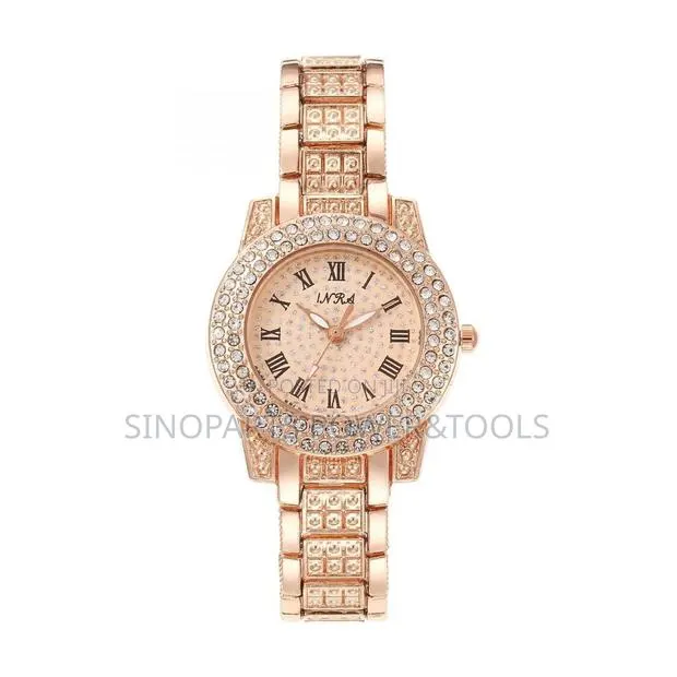 Rose Gold Women's Fashion Watch With Rhinestone Dial · Photo 1