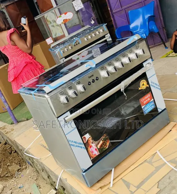 Brand New Ferre 90x60cm 4Gas+2Electric Burner Grey Cooker With Oven · Photo 1