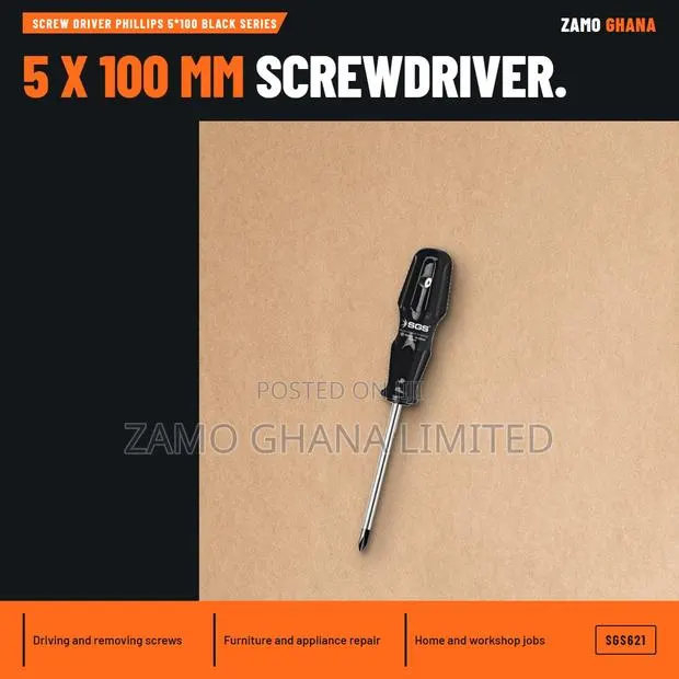 Screw Driver Phillips 5*100 Black Series - SGS621 · Photo 1
