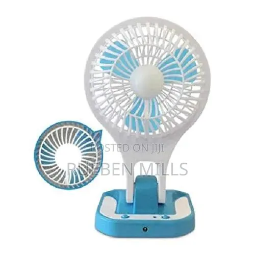 Plastic Mini Size Table Fan Jr 5880 Chargeable Wireless Fan With Led · Photo 1