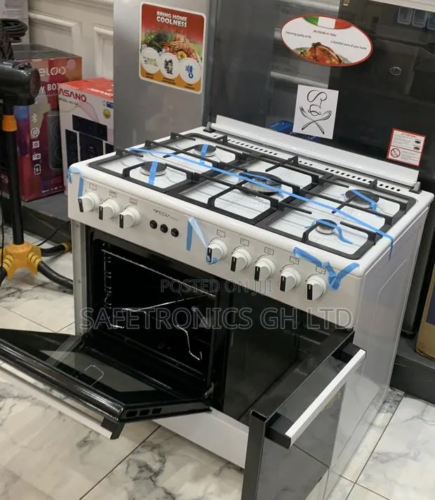 Lastest White Midea 5 Burner Gas Cooker With Oven · Photo 1