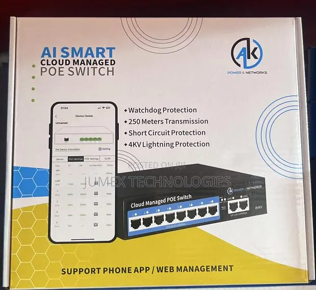8port Ai Smart Poe Switch Cloud Managed Ak Power Network · Photo 1