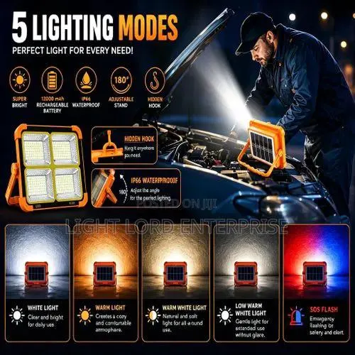 5 Lighting Mode Led Flood Reachable Solar Light · Photo 1