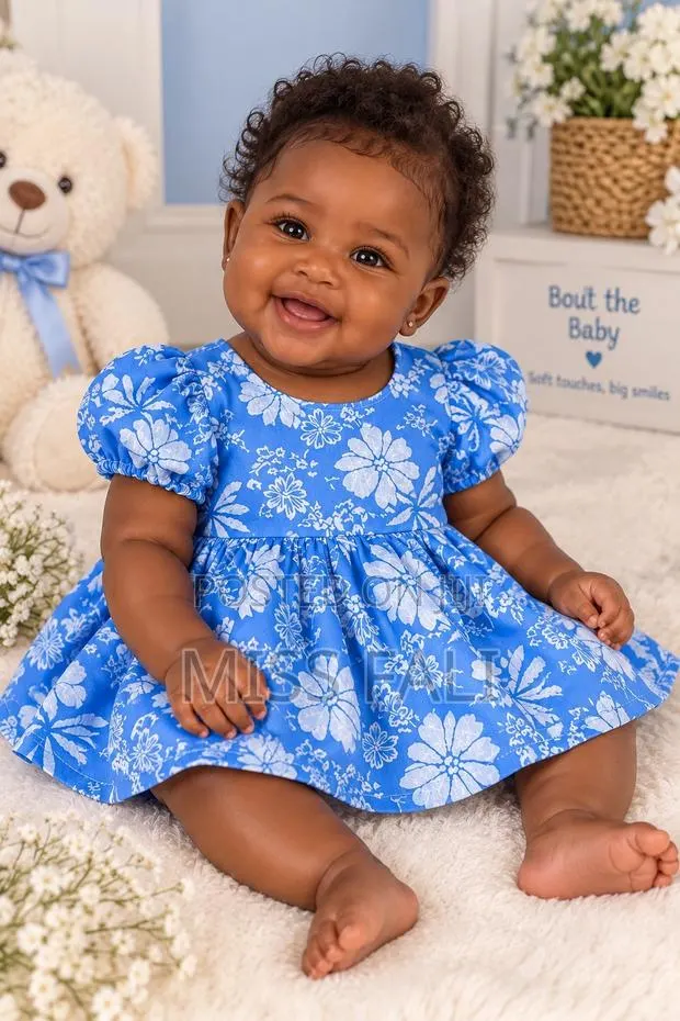 Blue Blossom Baby Dress. 6-9Months · Photo 1