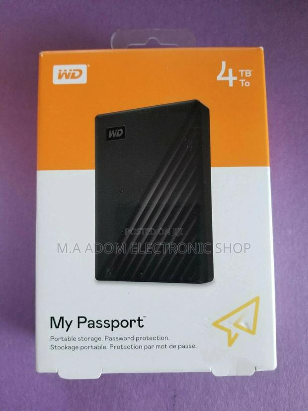 WD My Passport 4TB Black Portable Hard Disk Drive · Photo 1