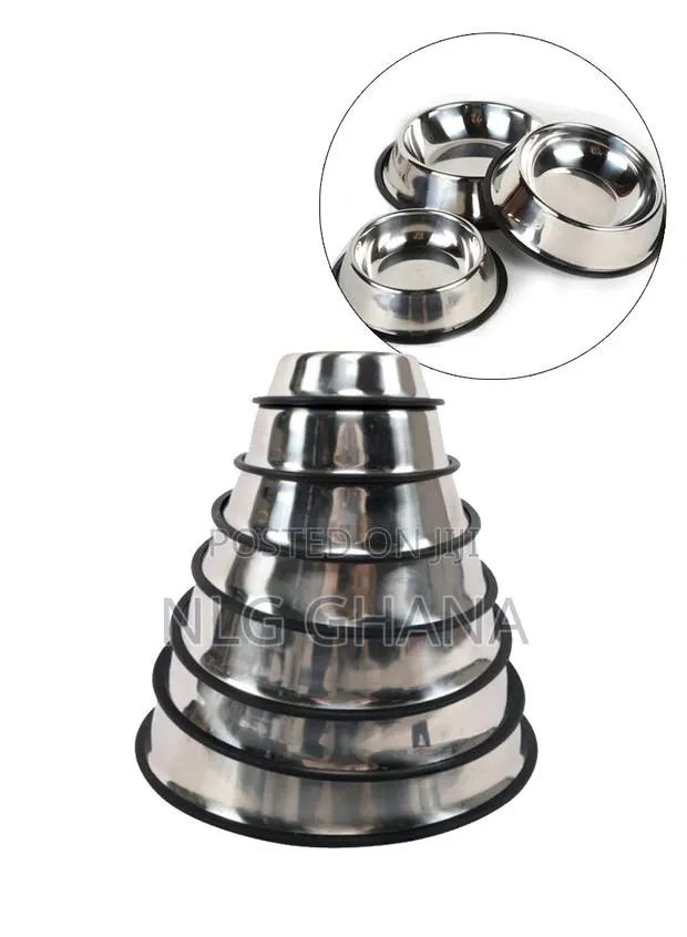 10.2-Inch Stainless Steel Dog Bowl With Rubber Base Pets. Ghx5389 · Photo 1
