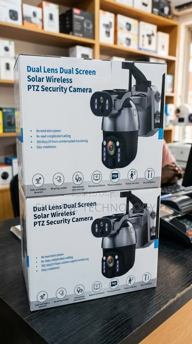 Dual Lens Dual Screen Solar 4G PTZ Camera · Photo 1