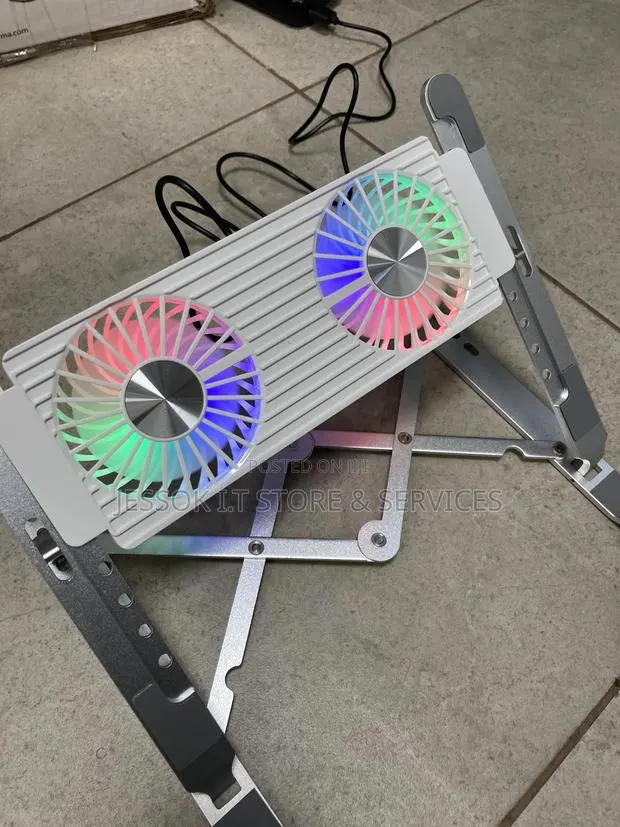Metal Folding Laptop Stand With Radiator RGB Fan · Photo 1