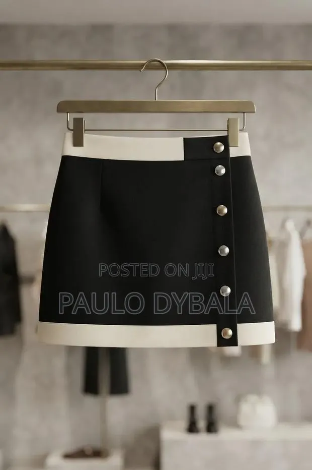 A Short Skirt Featuring a Color-Blocked Design · Photo 1