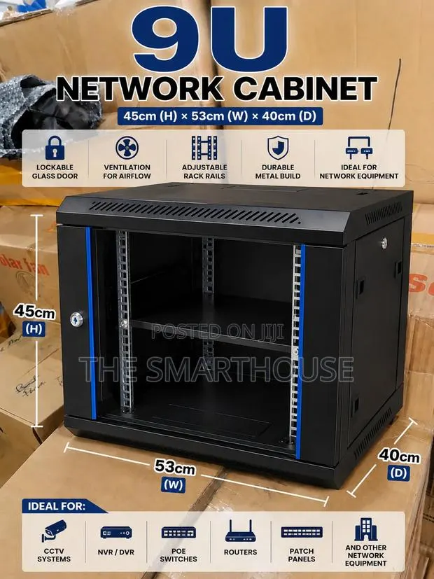 9U NETWORK CABINET — Compact, Secure Professional · Photo 1