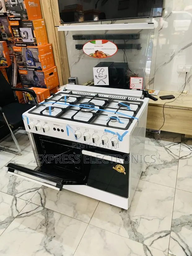 Available Now at Store White Midea Tech Gas Cooker 5burner 60/90 · Photo 1