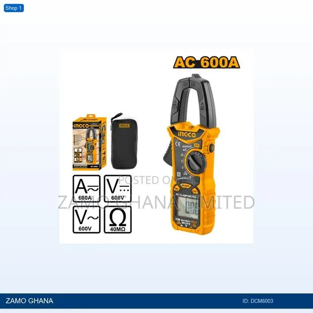 Digital Ac Clamp Meter 6000 Counts - Dcm6003 · Photo 1