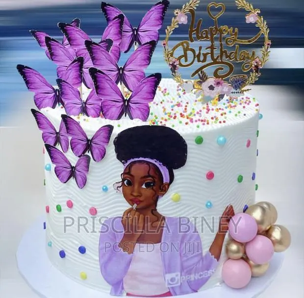Girly Whipped Cream Birthday Cake · Photo 1