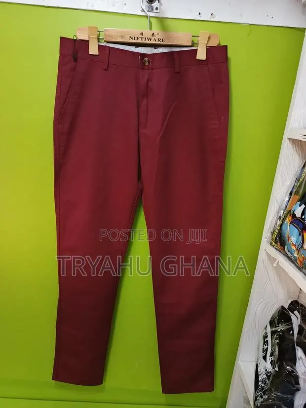Wine Zara Khaki Trousers Made To Impress · Photo 1