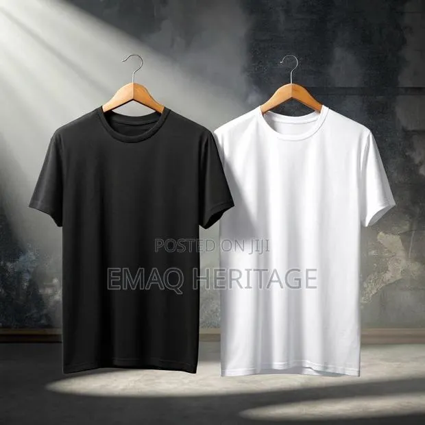 2-Pack Premium Plain Round Neck T-Shirt for Men Women · Photo 1