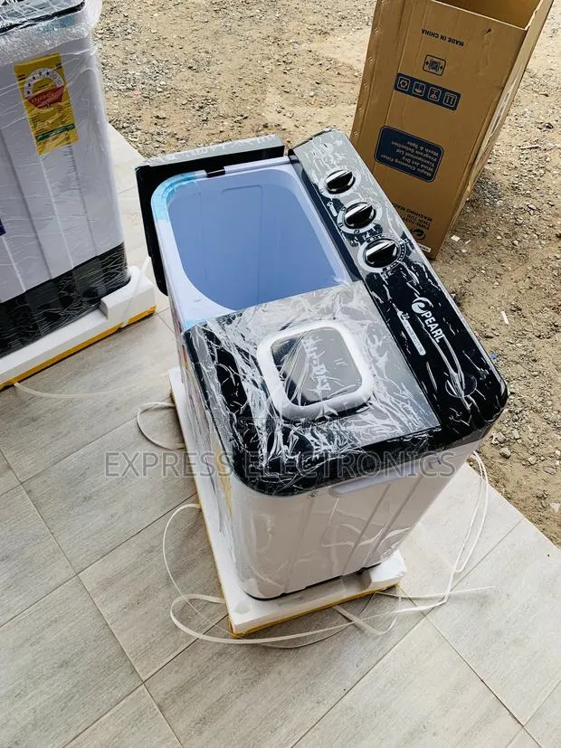 Hot Deals on Pearl 7kg Topload Twintub Semi White With Black Cover · Photo 1