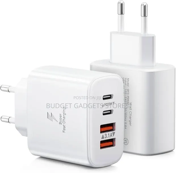 Usb C Fast Charger, 40w 4 Ports Usb C Wall Charger Dual Port Pd+Qc · Photo 1
