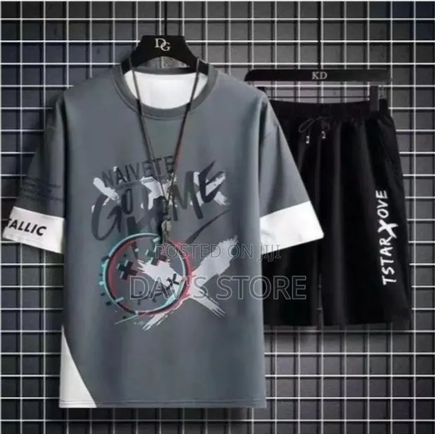 Men's 2 in 1 Short Sleeve Short Set · Photo 1