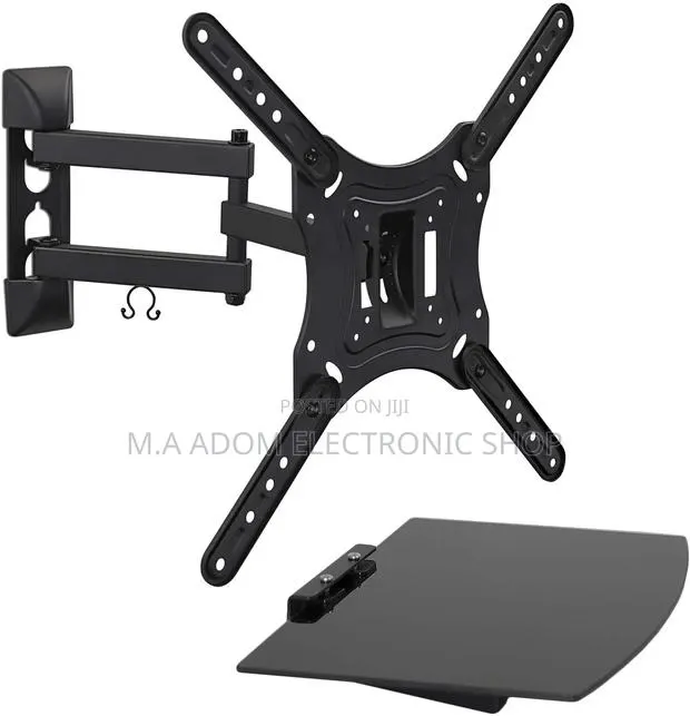 Corner Wall Mount 14”-55”Plus+ Single Dvd Glass Shelf · Photo 1