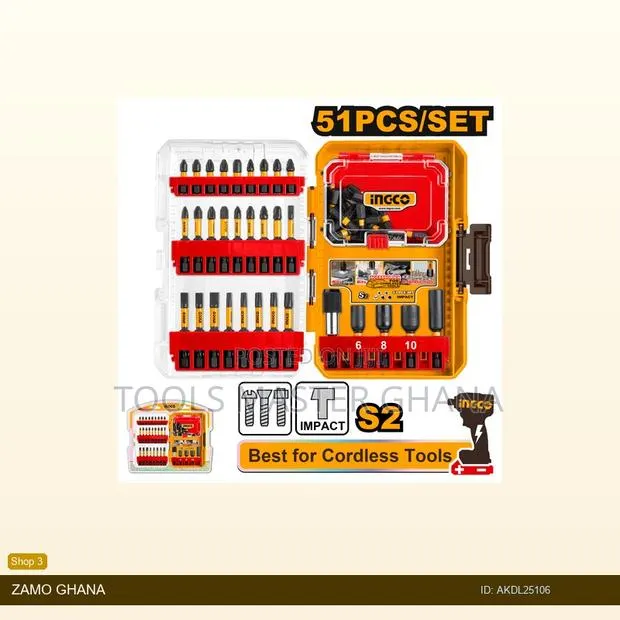 51 PCS Impact Screwdriver Bits - Akdl25106 · Photo 1