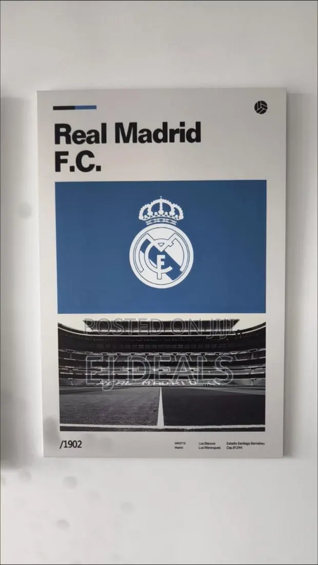 Real Madrid FC Vintage Wall Art Frame 40 X 60cm · Photo 1