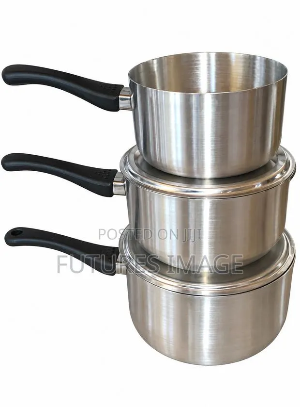 3-Piece Saucepan Aluminium Cooking Utensils-Quality and Durable · Photo 1