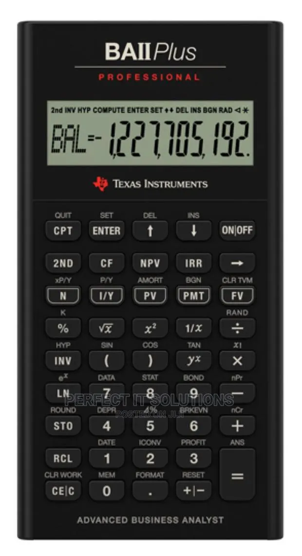 Texas Instruments Ti Ba Ii Plus Professional Financial Calculator · Photo 1