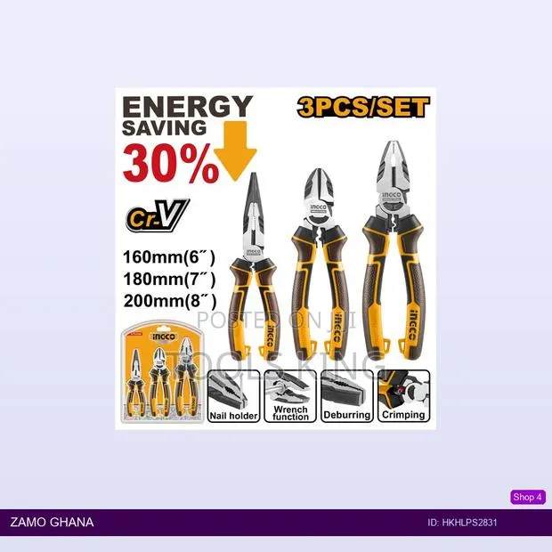 3 PCS High Leverage Pliers - Hkhlps2831 · Photo 1