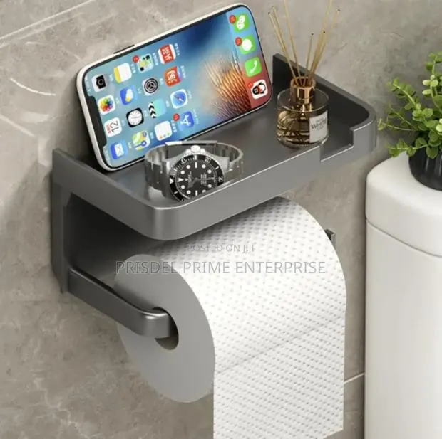 Toilet Roll Holder With Shelf · Photo 1