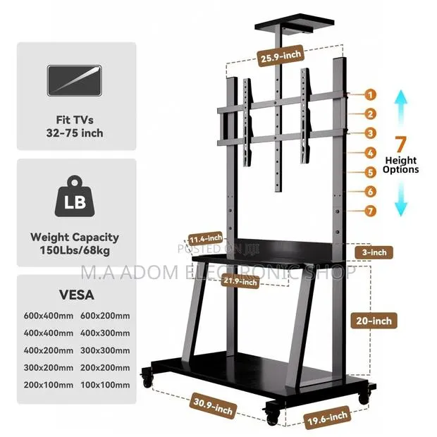 Mobile TV Stand:Freedom and Flexibility for Every Space · Photo 1