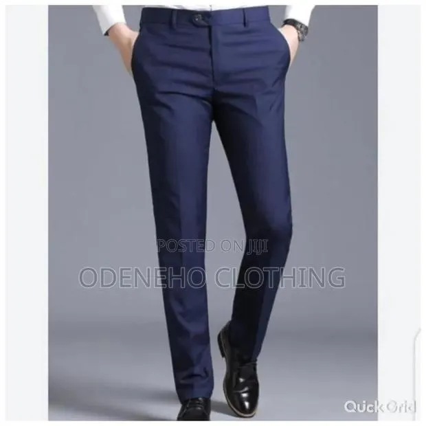 Office Blue Black and Black Material Trousers · Photo 1