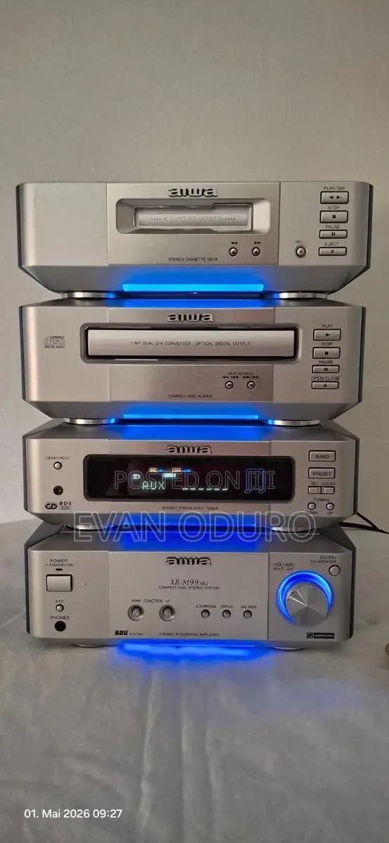 Powerf Aiwa Digital Sound System Stylish Ambient Light,Bt/Usb/Radio/Cd · Photo 1