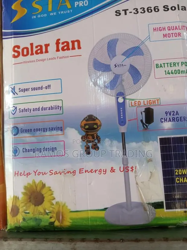 Solar Rechargeable Fan · Photo 1
