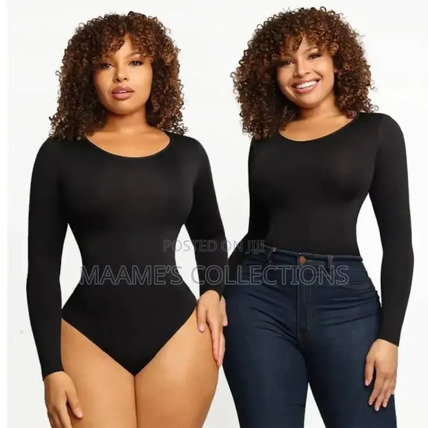 Women’s Stretchy Bodysuit - Plain Bodycon Top · Photo 1