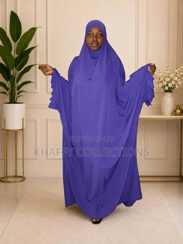 Luxury Prayer Abaya / Hijab With Ruffly Sleeves Free Size · Photo 1