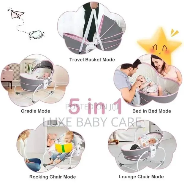 5 In 1 Multi-functional Baby Crib Cradle Portable Baby Bed · Photo 2