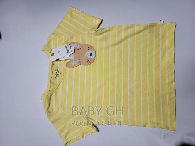 Next Choice Girls Yellow Striped White Girls Top · Photo 1