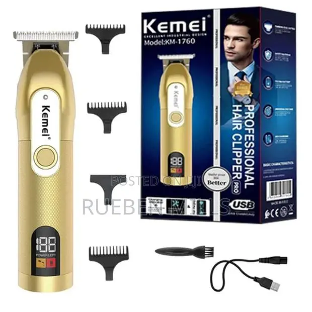 Rechargeable Kemei KM-1760 Salon Beard Trimmer Hair Clipper · Photo 1