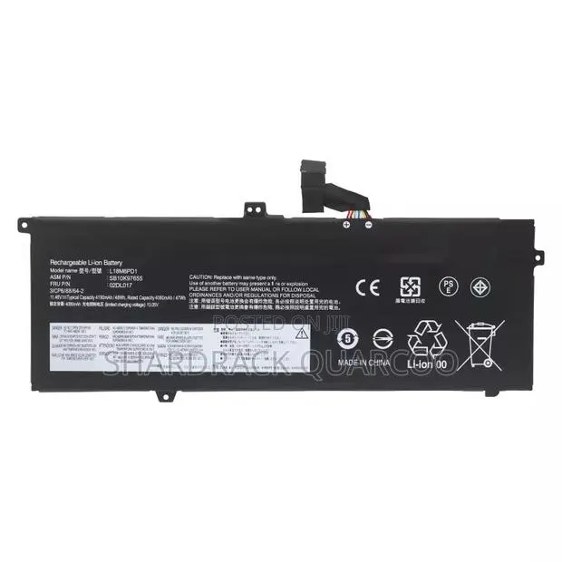 L18c6pd1 Battery for Lenovo Thinkpad X13 Gen 1 X390 X395 Tp00106a · Photo 1