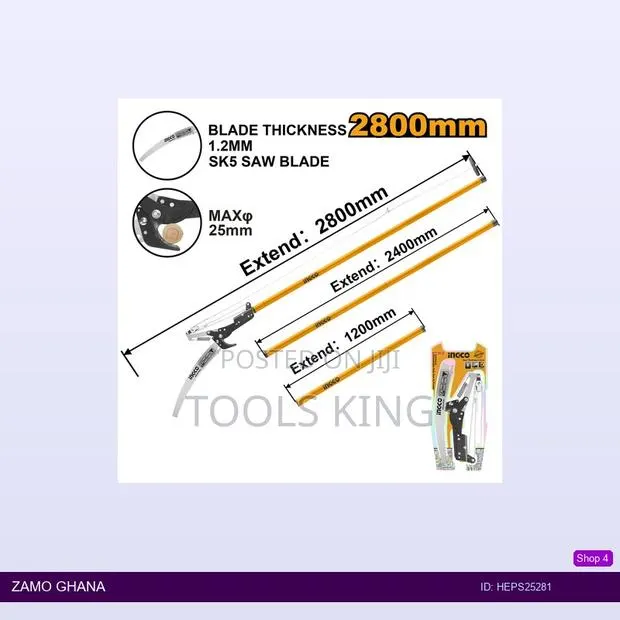Extendable Pole Saw - Heps25281 · Photo 1