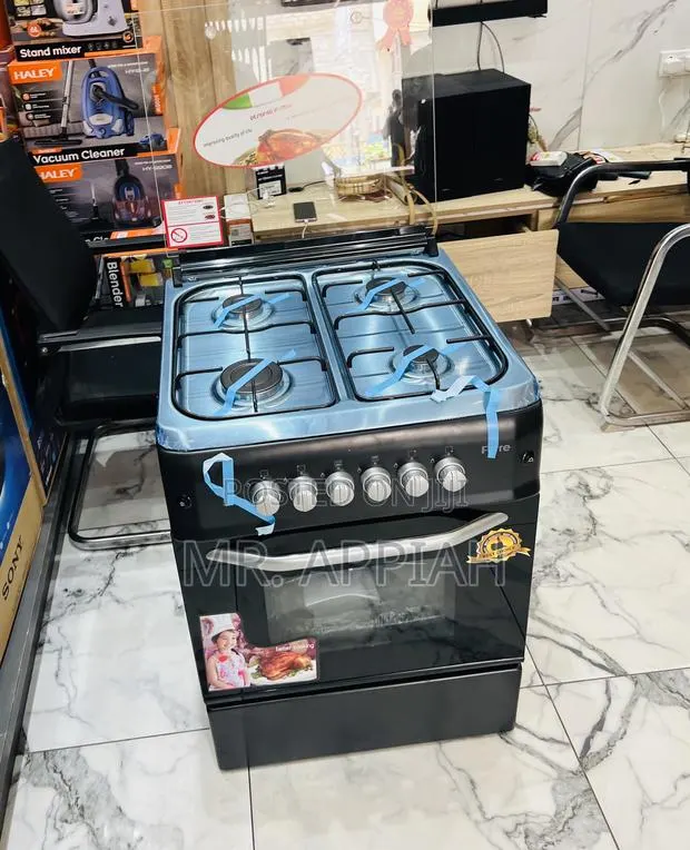 Long Lasting Ferre 4 Burner Freestanding Gas Cooker With Oven(Black) · Photo 1