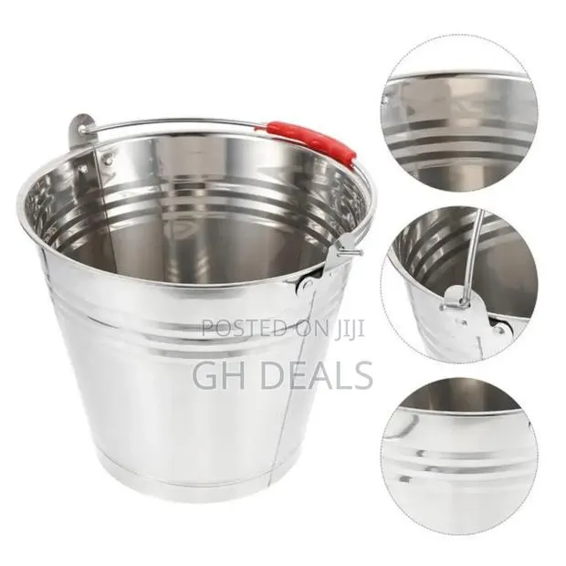 36cm Stainless Steel Bucket - Silver · Photo 1