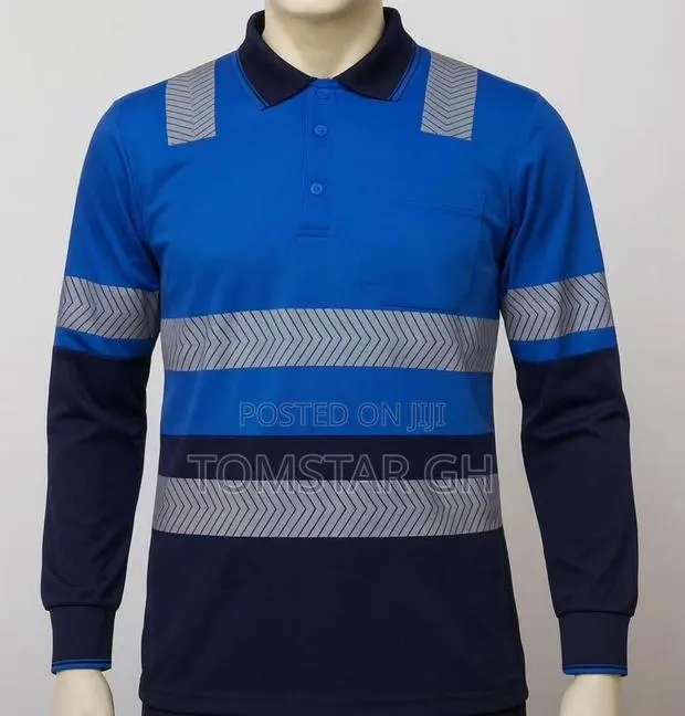 Blue Reflective Polo Shirt · Photo 1