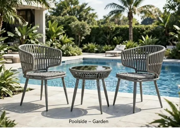 2 Seater Grey Rope Balcony Set · Photo 1
