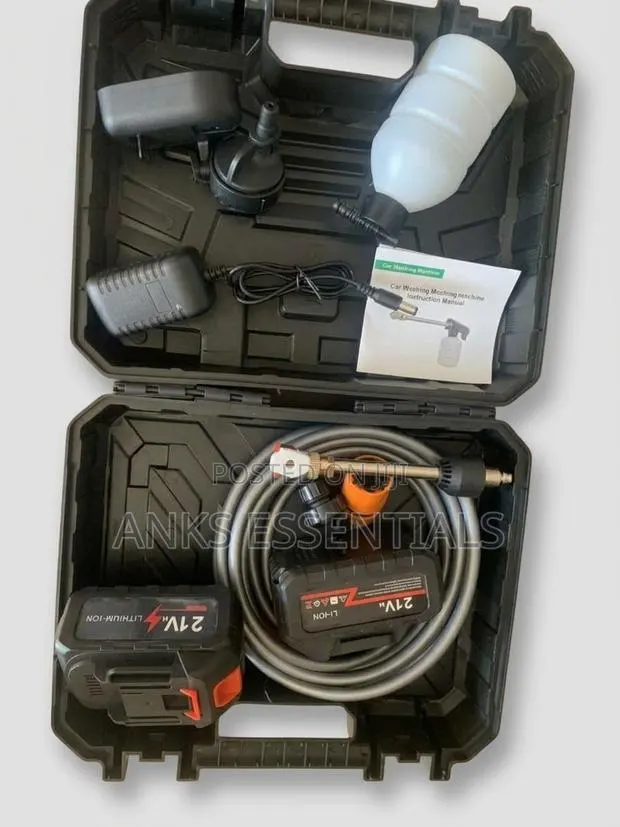 21V Cordless High Pressure Car Washer Kit – Double Battery · Photo 1