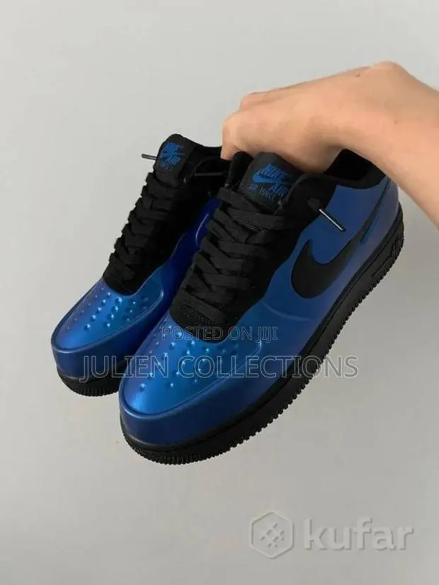 Nike Air Force Foamposite Black Blue · Photo 1