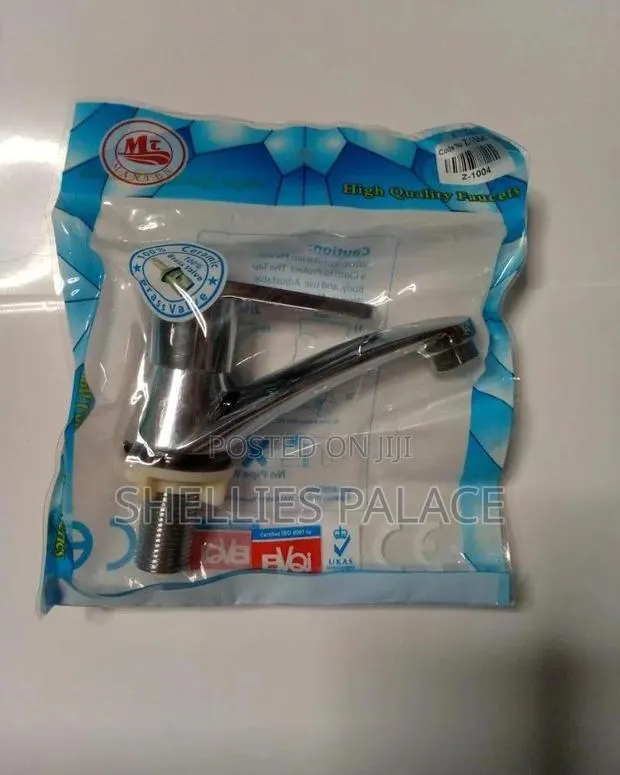 Wall Bib Tap (Z-1004). Stainless Steel. Quarter Turn Ceremic · Photo 1